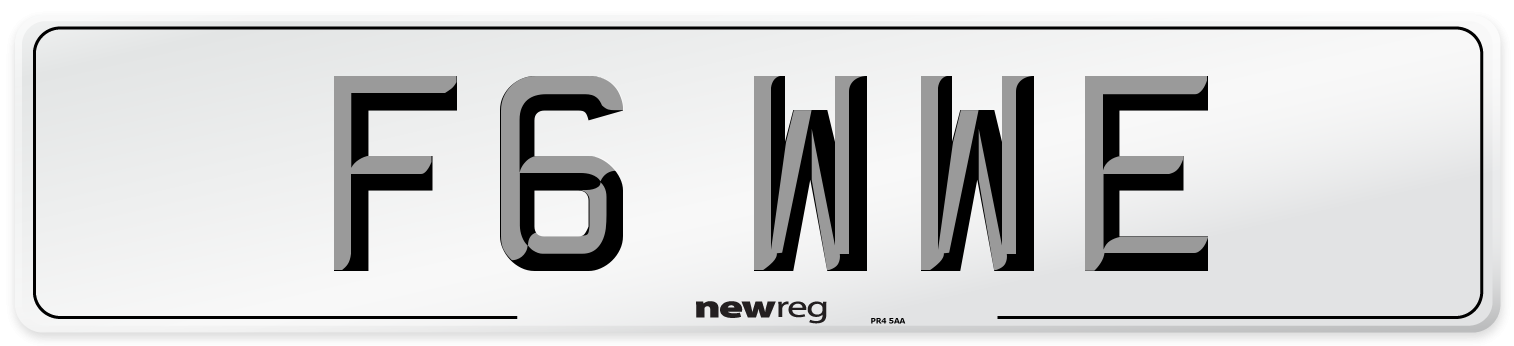 F6 WWE Number Plate from New Reg